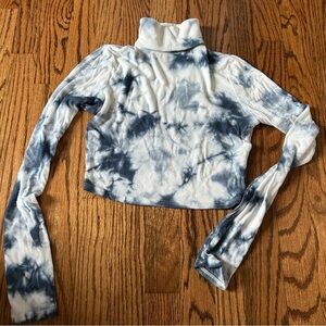 GARAGE tie dye mock neck